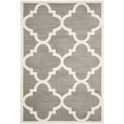 Ammundsen Geometric Dark Gray / Beige Area Rug