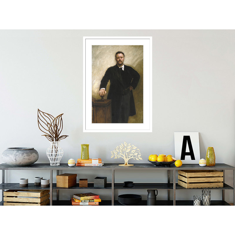 «President Theodore Roosevelt» par John Singer Sargent, impression giclée sur cadre, H 41,5 po x l 29,87 po