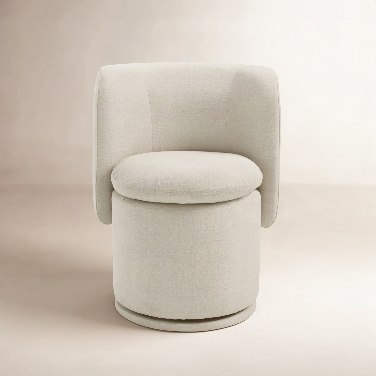 Adrielle Swivel Linen Dining Chair, Effie Linen Performance