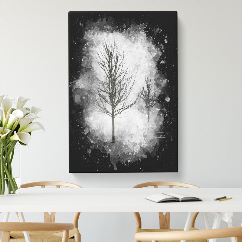 Winter Trees Abstract - Wrapped Canvas, 76cm H x 45cm W x 4cm D