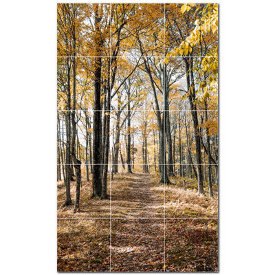 Autumn Photo 4.25'' x 4.25'' Satin Ceramic Decorative Mural