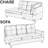 Larelle 103.5" Wide  Sofa & Chaise-445747208-445747216