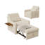 3-In-1 Chenille Convertible Sleeper Chair Bed With Side Table,  5-Position Adjustable Armchair With Storage Pocket-123039295