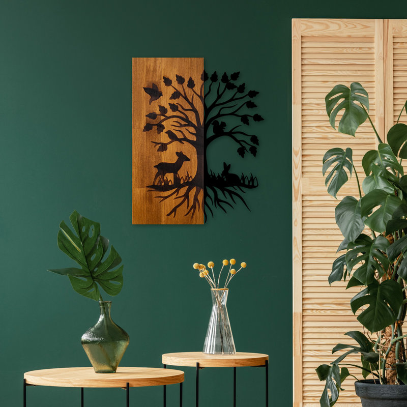 Accessoire mural décoratif en bois