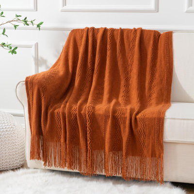 Jeté pour canapé, jeté uni pour la décoration intérieure, jeté en tricot pour lit, 50 po x 60 po