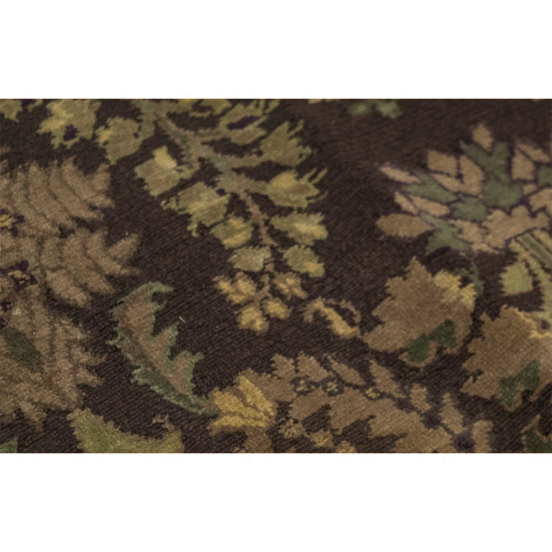Tapis brun et brun de haute qualité noué à la main
