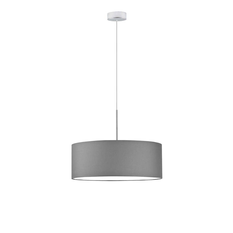 Aubryn 3 - Light Drum Pendant, Chrome, Gray, 120cm H x 50cm W x 50cm D