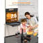 Four mural électrique encastré 24 po avec convection, vapeur, gril et friture à air - intérieur en acier inoxydable de 2,5 pieds cubes, contrôle par écran tactile, appareil de cuisine moderne (240 V)