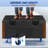 Rolling Road Case with Heavy Duty Silent Wheels, 44" Stackable Cable Trunk IP55 Waterproof, 1102lbs Load Capacity