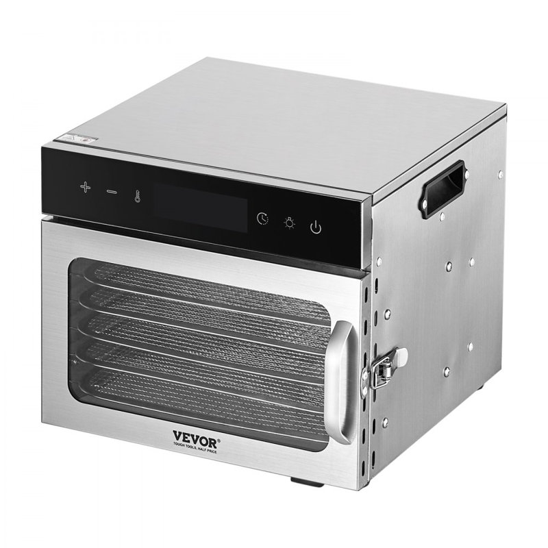 Séchoir à fruits en acier inoxydable 400W 6 plateaux