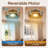  20-Inch Low-Ceiling Cage Ceiling Fan with LED Light, Natural Rattan White Oak-670189405