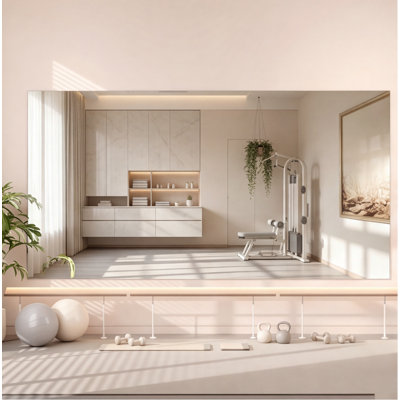 72" x 36" Frameless Full Body Mirror – Large Wall-Mounted Tempered Glass Mirror for Home Gym, Yoga, Dance, and Bedroom