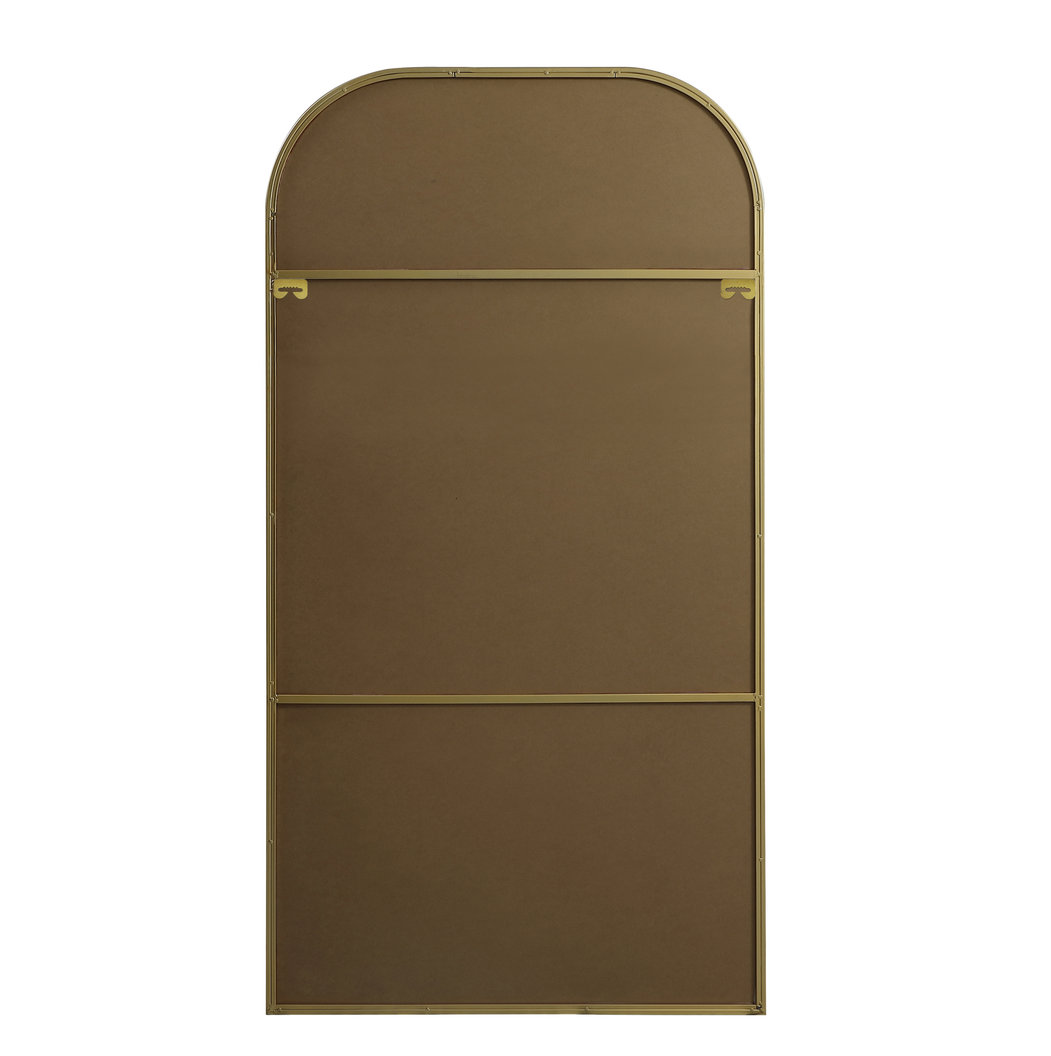 Sabine Metal Wide Arch Wall Mirror, 66" x 35", Brass