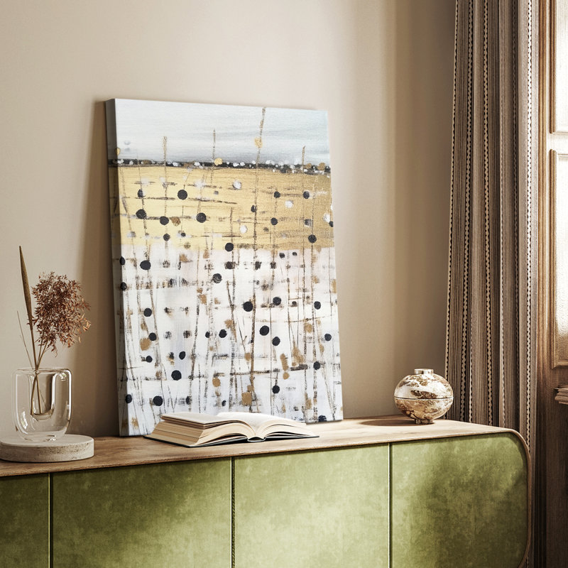 ABSTRACT Series CMXII - Toile tendue avec châssis de qualité supérieure - Prêt à être accroché, H 27 po x l 18 po