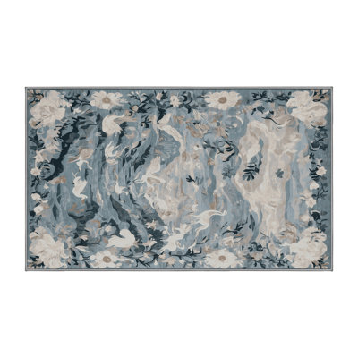 Machine Washable Gray Area Rug