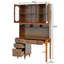 Bureau d'ordinateur avec huche de rangement et 5 tiroirs