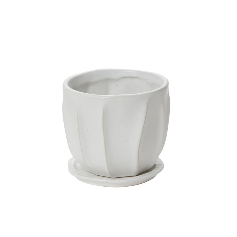 Pot à fleurs en céramique Gusnel Draken, H 4,25 po x l 4,75 po x P 4,75 po