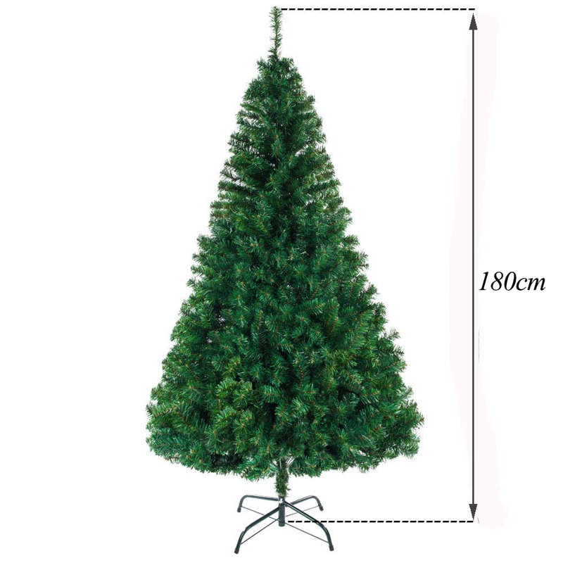 Green Realistic Artificial Pine Christmas Tree, 5.9' H