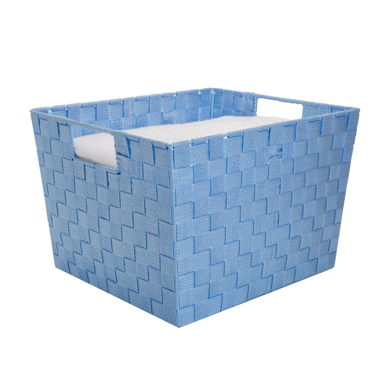Simplify Fabric Box, 10" H x 15" W x 13" D, Black Silver