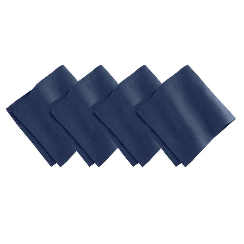 Indigo Linen Box Napkin Set of Four