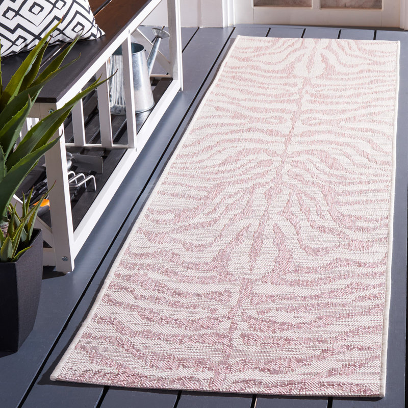 Tapis d'intérieur / extérieur à imprimé animal Aviyana, Tapis de couloir 2 pi 3 po x 8 pi
