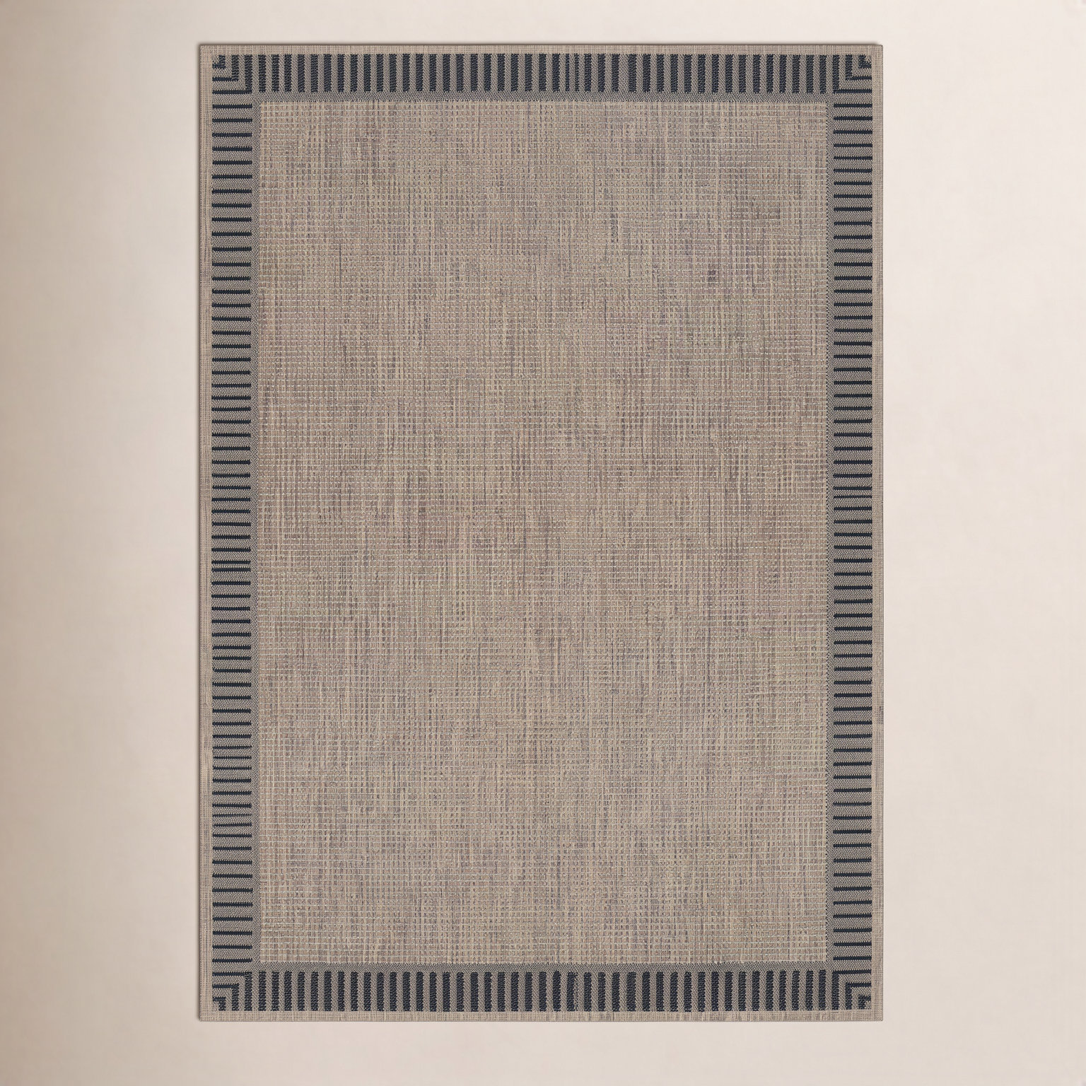 Black Cocoa Brown Flatweave Outdoor Rug, Brown / Black, Rectangle 6'2" x 9'2"