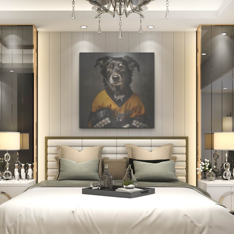«Trinx» «Hockey 3» par Sean Parnell, art mural en métal, H 36 po x l 36 po