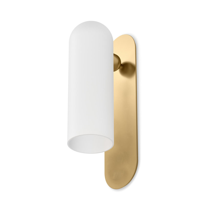 Odyssey 1 - Light Armed Sconce, 15" H x 4.25" W x 5.5" D, Burnished Brass