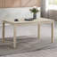 Belle table de salle à manger à finition grise antique avec meubles en bois de style contemporain