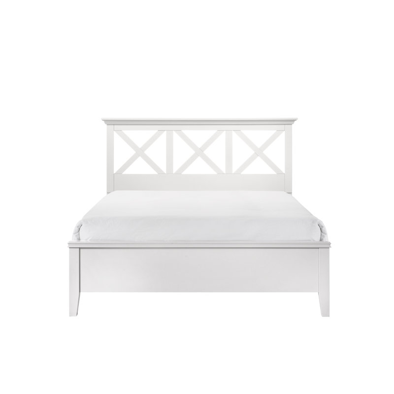 Ensemble de chambre avec très grand lit 4 pièces Anahat X - Blanc, 4 pièces: lit, 2 commodes, miroir, Blanc, Très grand lit