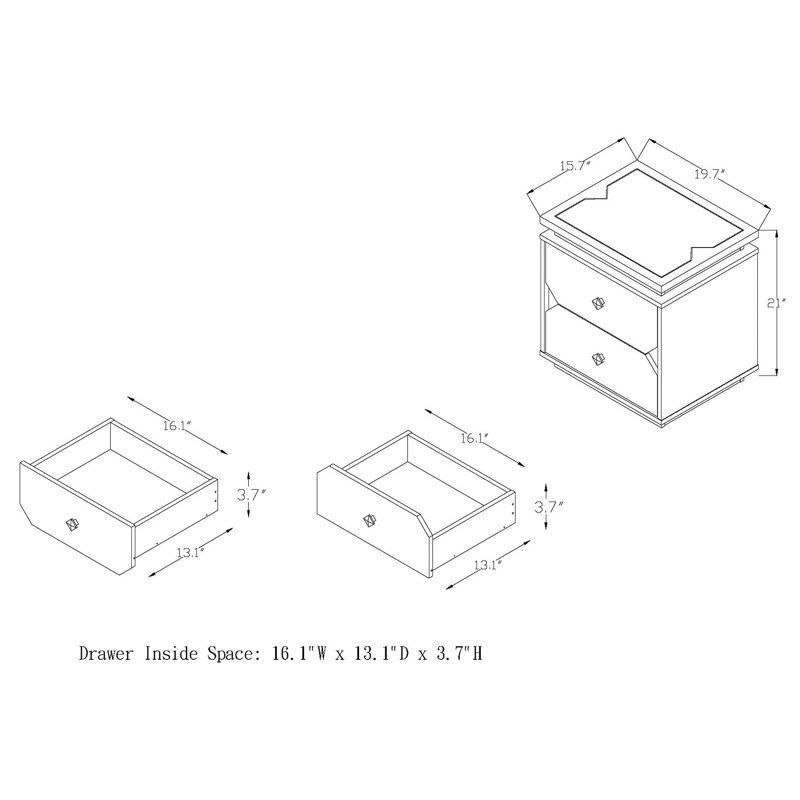 Allee 2 - Drawer End Table