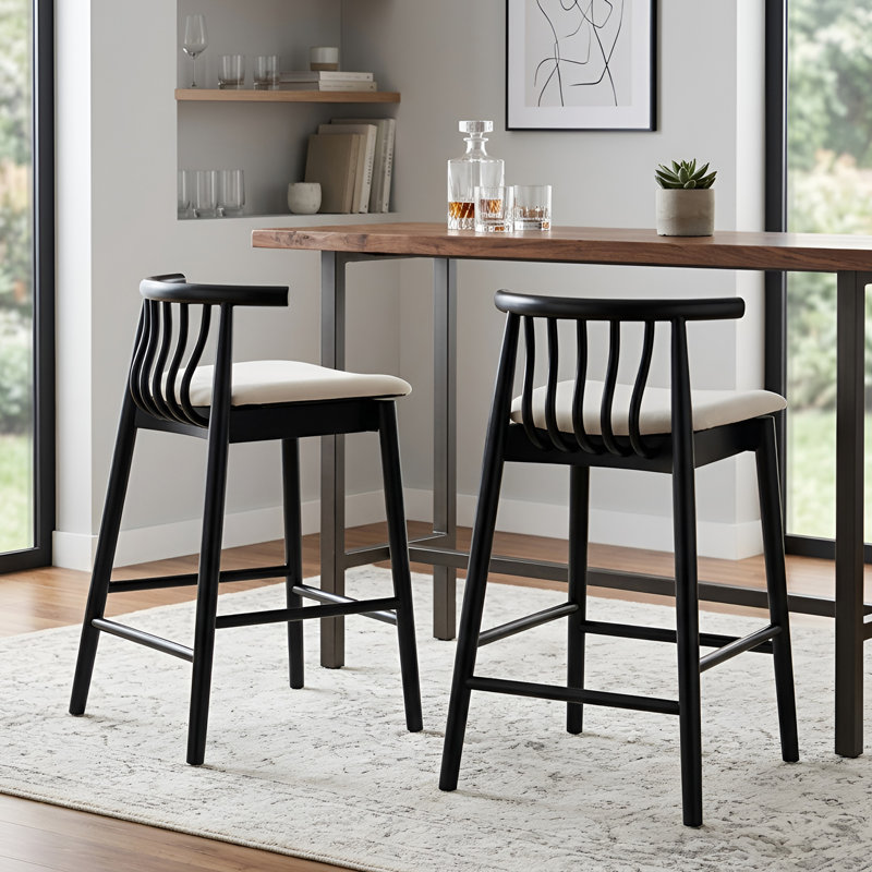 Counter Stool, White Black