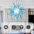 Blue Hand-blown Glass Chandelier With Gray & White, Modern Semi-flush Mount-1830590-1830589