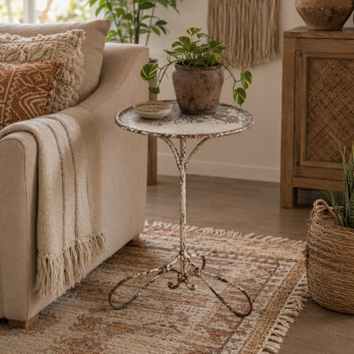 Table ronde en fer blanc Tuileries