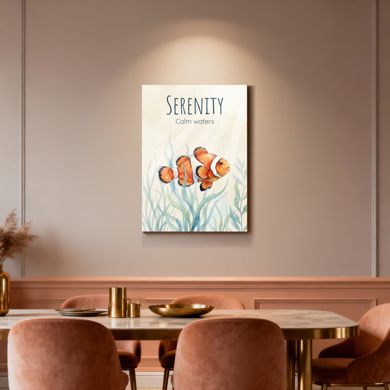 Aquarelle sur toile Serenity, H 24 po x l 16 po