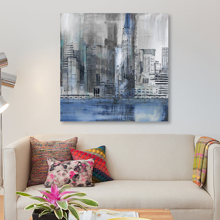 «Empire State», impression sur toile, H 12 po x l 12 po x P 1,5 po, Pas de tapis, Toile tendue
