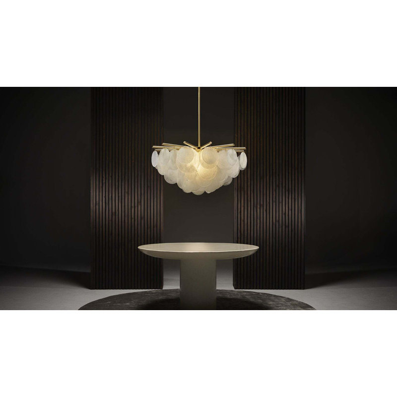 Nimbus 6 - Light Chandelier, Satin Brass