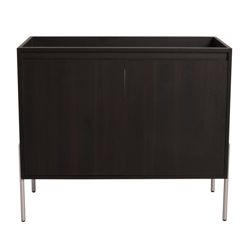 Meuble-lavabo sur pied 36 po, armoire de rangement avec portes à fermeture douce - excluant l'évier