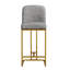 2 tabourets hauts pivotants à 360 °, gris et doré, design tendance, siège moelleux, matériau, pour bar, restaurant, comptoir de cuisine, bureau, facile à nettoyer et à installer, en mousse confortable et moderne