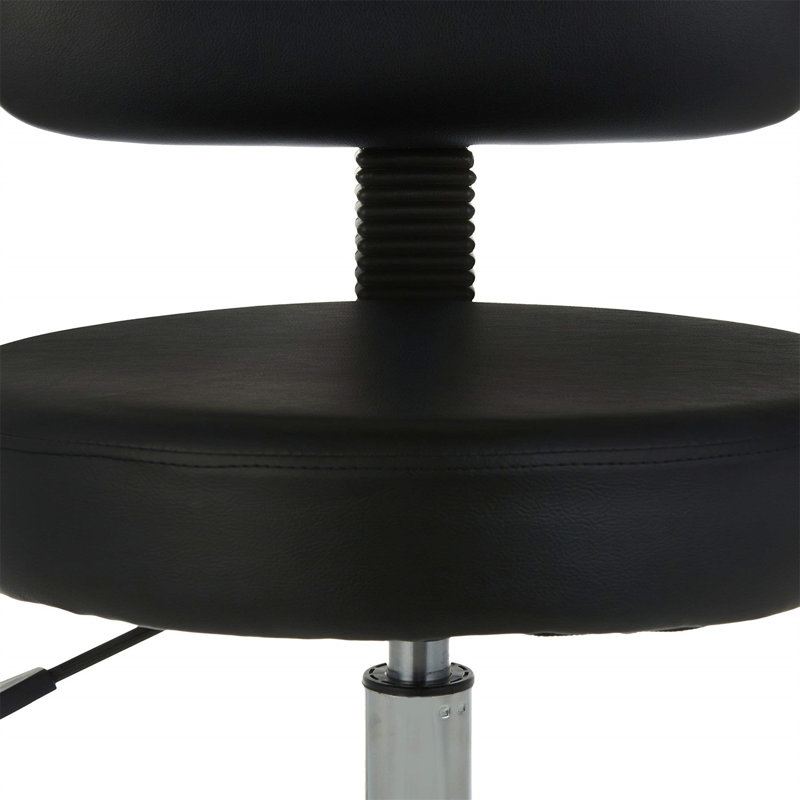 Swivel Upholstered Adjustable Height Counter Stool with Metal Frame