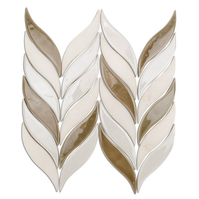 Divine Sprig 2" x 3" Ceramic Mosaic Wall Tile (0.86 Sq. Ft. / Sheet)