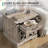  23.6"W Farmhouse End Table with Charging Station Square Wooden Nightstand Large Sofa Side Table with Storage Cabinet-543649529