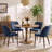 Upholstered Solid Wood Small Dining Chairs - Ergonomic Curve & Plush Padding for Multiple Spaces-1228368304
