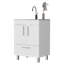 Meuble-lavabo de salle de bain moderne avec armoire 2 portes, 1 tiroir, 4 pieds en métal Othello-68816100-68816101