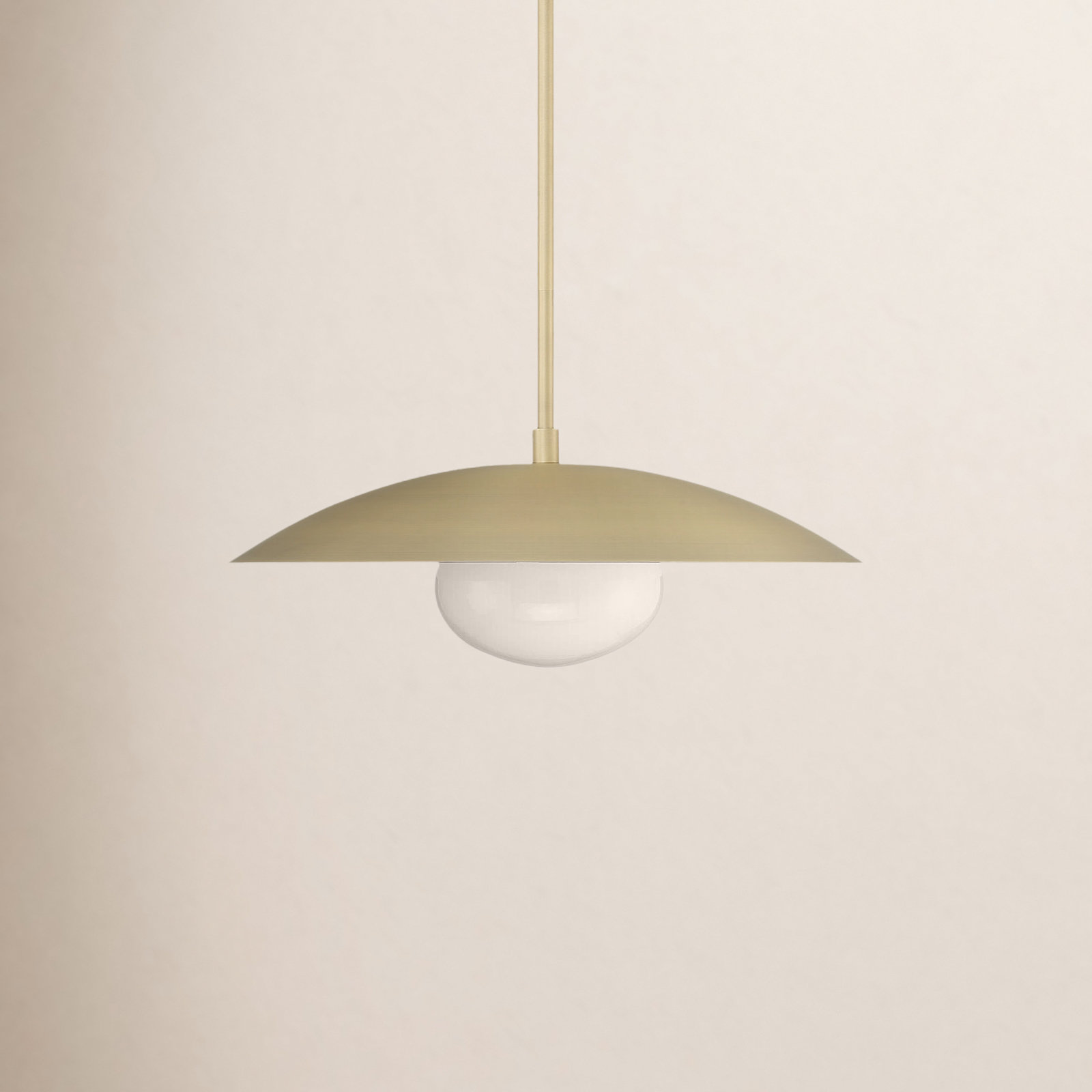Del Single Light Metal Dimmable Pendant, Brass