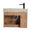 Meuble-lavabo mural de 26 po avec lavabo en céramique blanche et porte à fermeture en douceur, contreplaqué, emballage KD-1479974728-1479974729