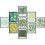 «Green Floral Flower Market», variété, nature sauvage, calme et bohème encadré sur papier, 9 pièces-92574371-92574372