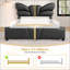 Structure de lit tapissier en similicuir pour grand lit-17208344-17208346