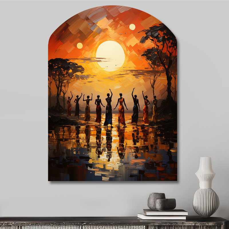 Tionnie - arche, art mural africain en métal, sculpture murale asymétrique, H 34 po x l 25 po