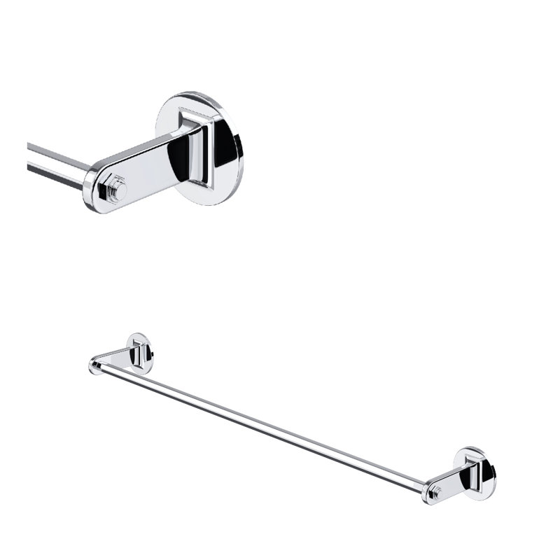 Polished Chrome 26-Inch Single Bar Wall Mounted Towel Rack